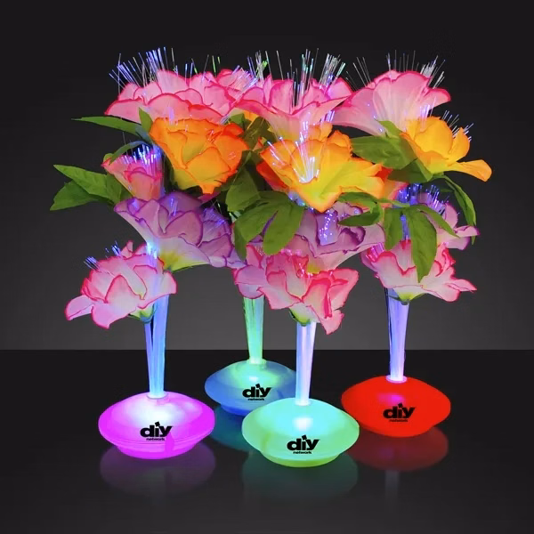 Fiber optic flower centerpiece