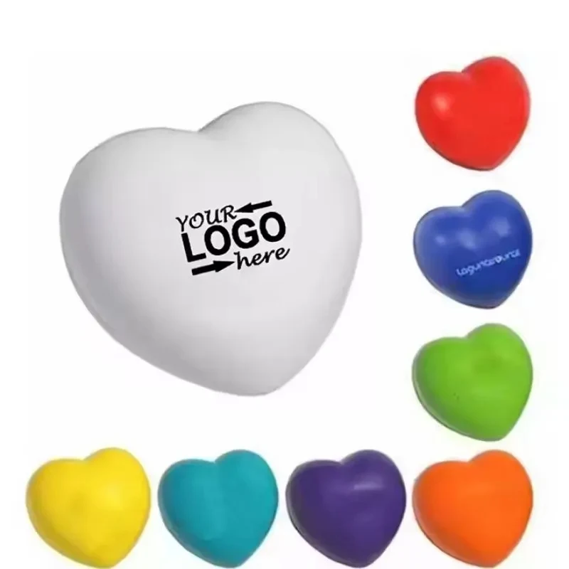2.75" PU Heart Stress Balls for Anxiety 1