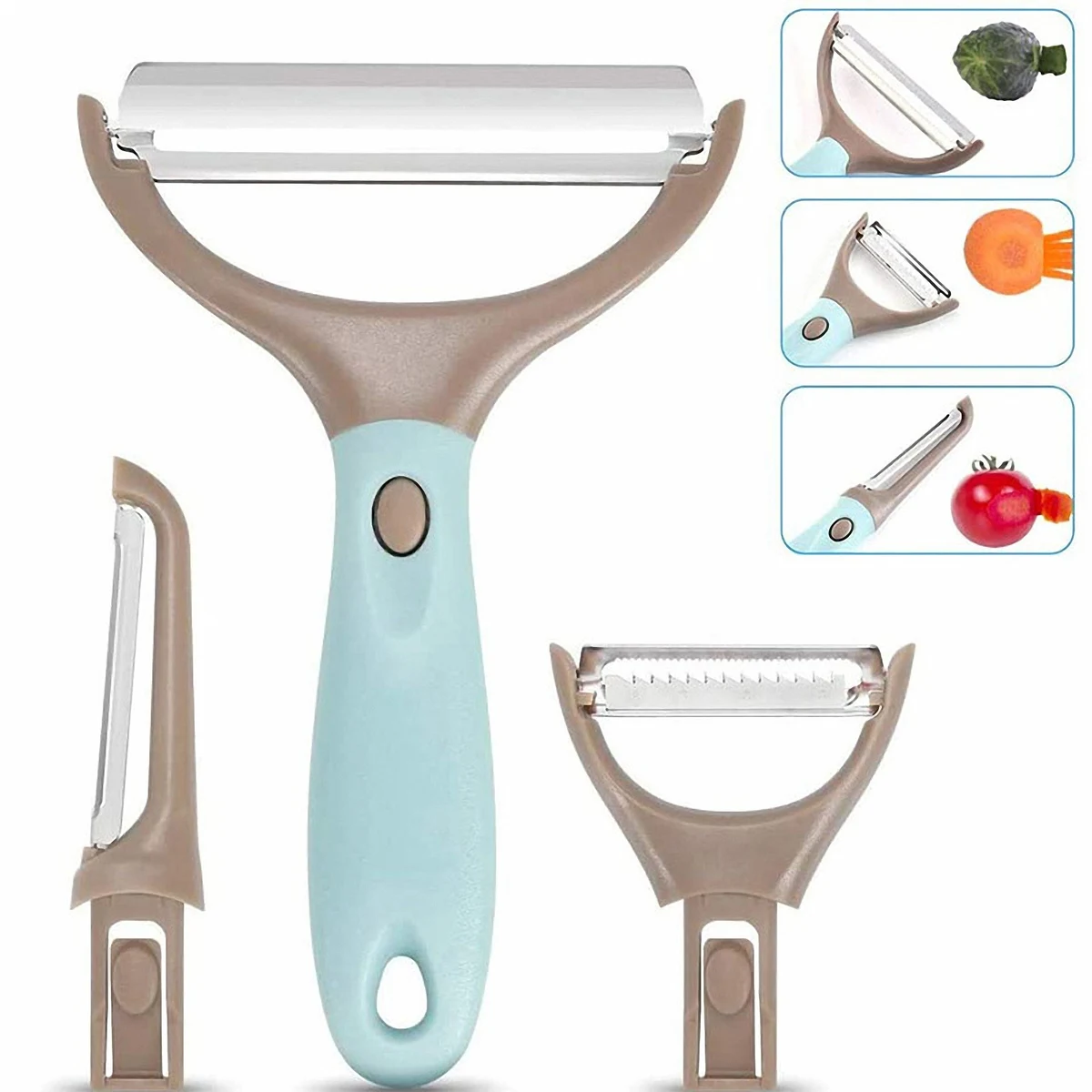 3-in-1 Vegetable Peeler with Detachable Handle 1