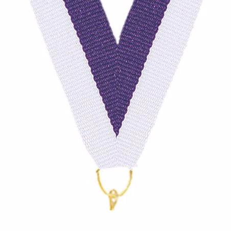 0.875" x 30" Purple White Gold Snap Clip Stock