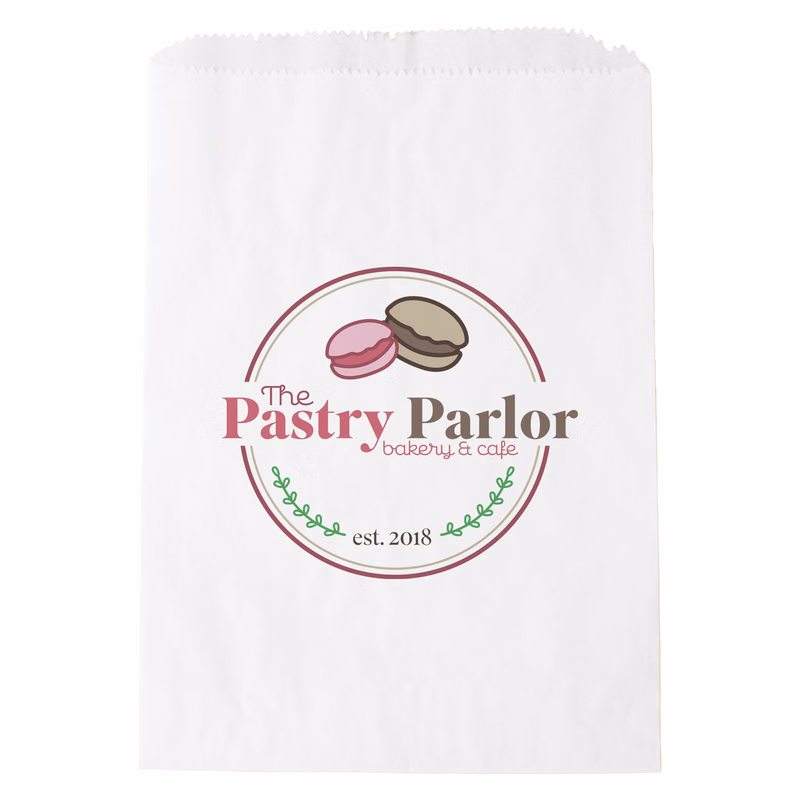 Glassine Lined Cookie/Nut Bag - White Kraft