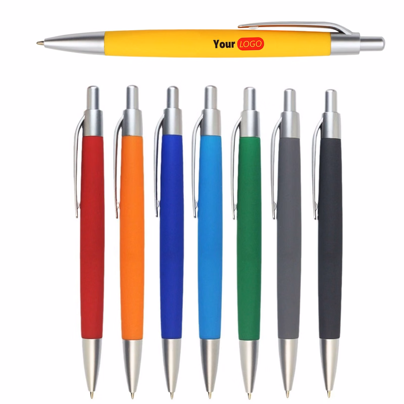 Glued Plastic Click Ballpoint Pen