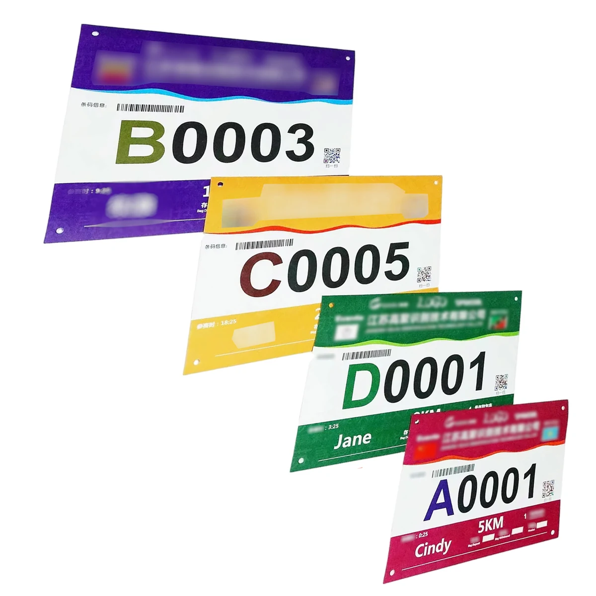 Waterproof Tyvek Race Number for Running Competitions MOQ50 1