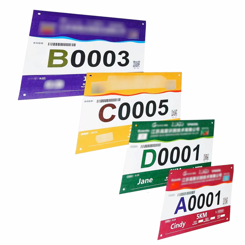 Waterproof Tyvek Race Number for Running Competitions MOQ50