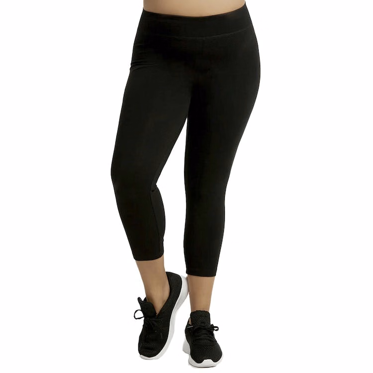 Women's Plus Size Capri Leggings - 3XL Black