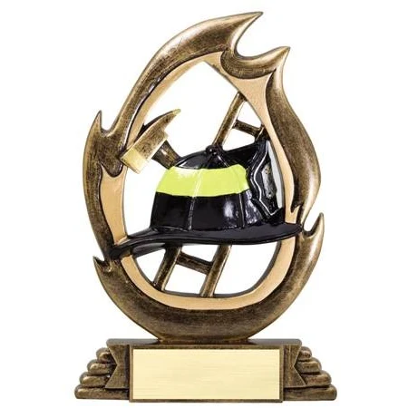7 1/4" Tall Fireman Flame Series Award 1