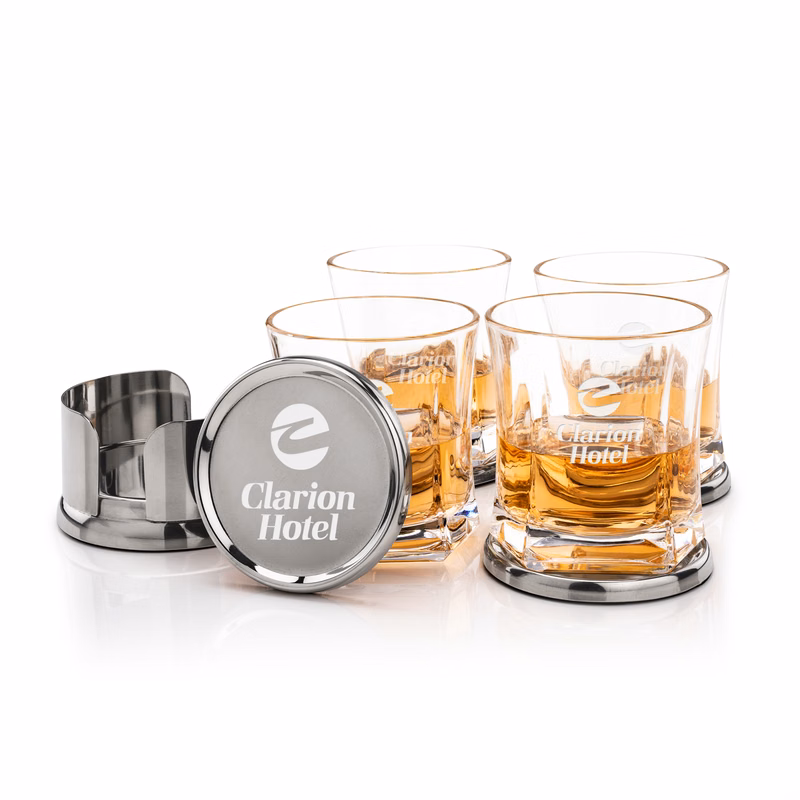 Baldoni Coasters & Avalon On-the-Rocks Set