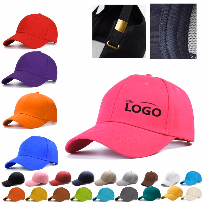 MOQ100 Classic Cotton Baseball Hat Customizable Logo