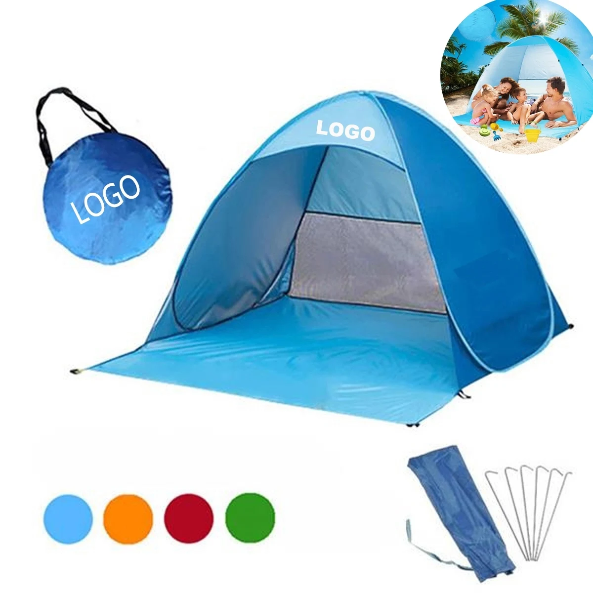 Automatic Pop Up Outdoors Beach Tent Sun Shelter 1