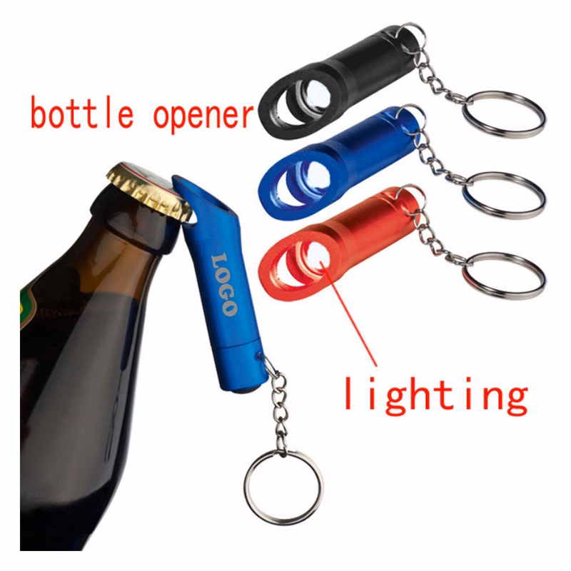 LED Carabiner Clip Bottle Opener Keychain