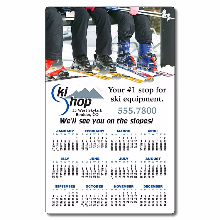 Custom Size / Shape - Laminated Plastic Card (2 Up) - 20 pt.
