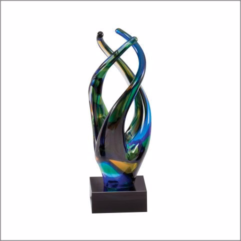 Multi Color Swirl Art Glass