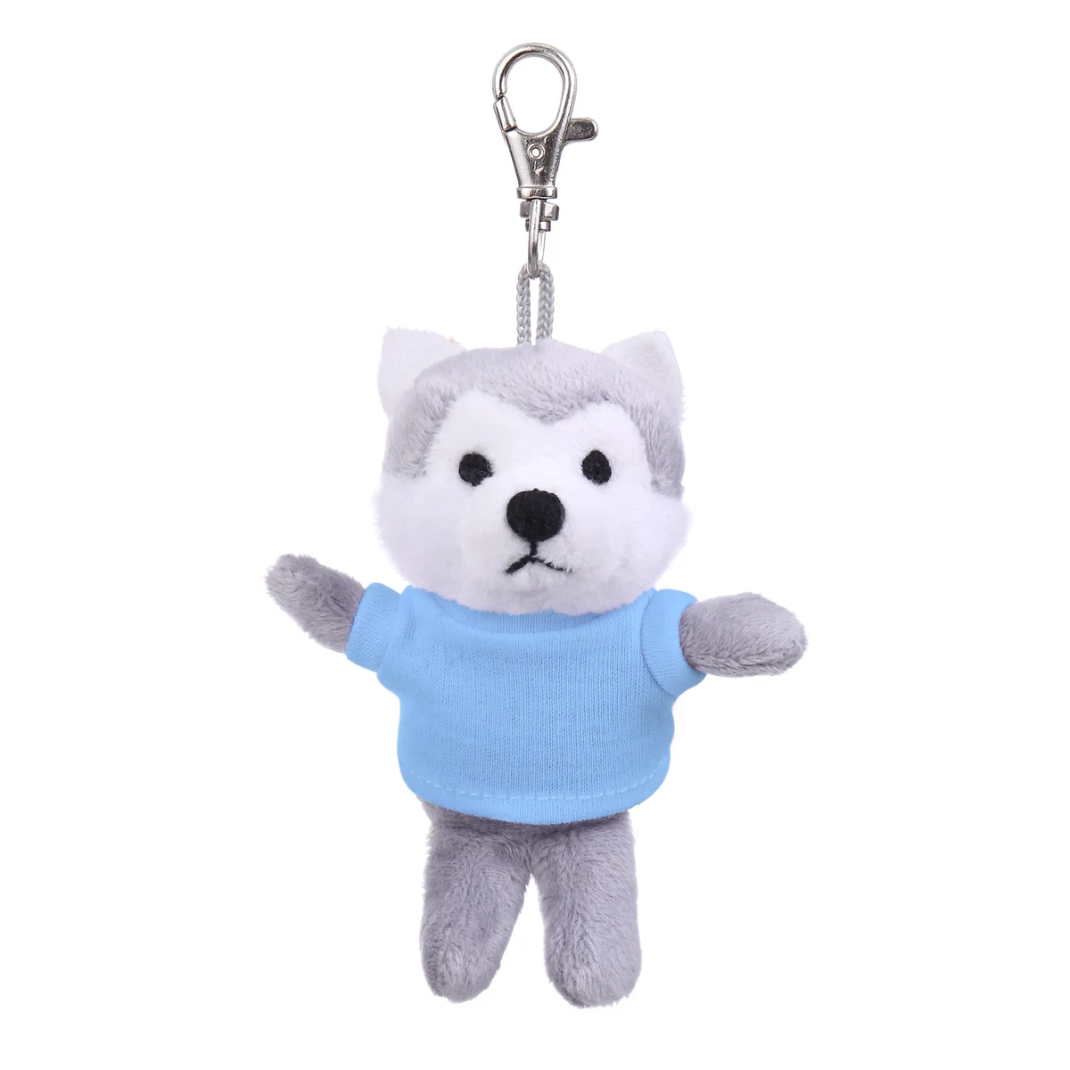 Soft Plush Wolf Keychain with Tee 1