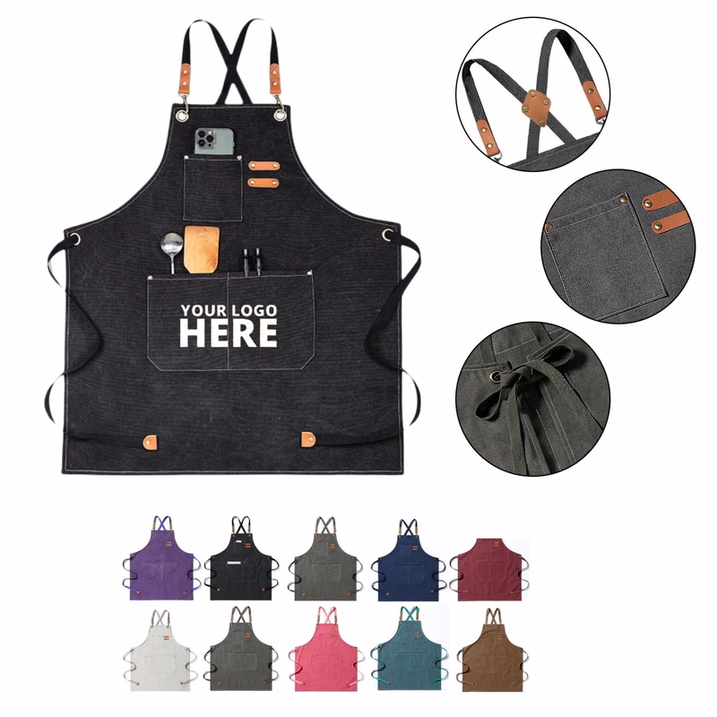 Cotton Canvas Cross Back Heavy Duty Adjustable Work Apron