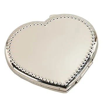 BEADED HEART COMPACT MIRROR 1