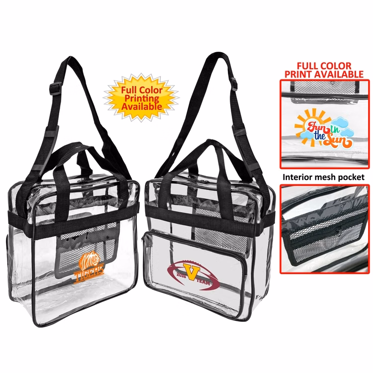 Deluxe Clear Messenger Tote