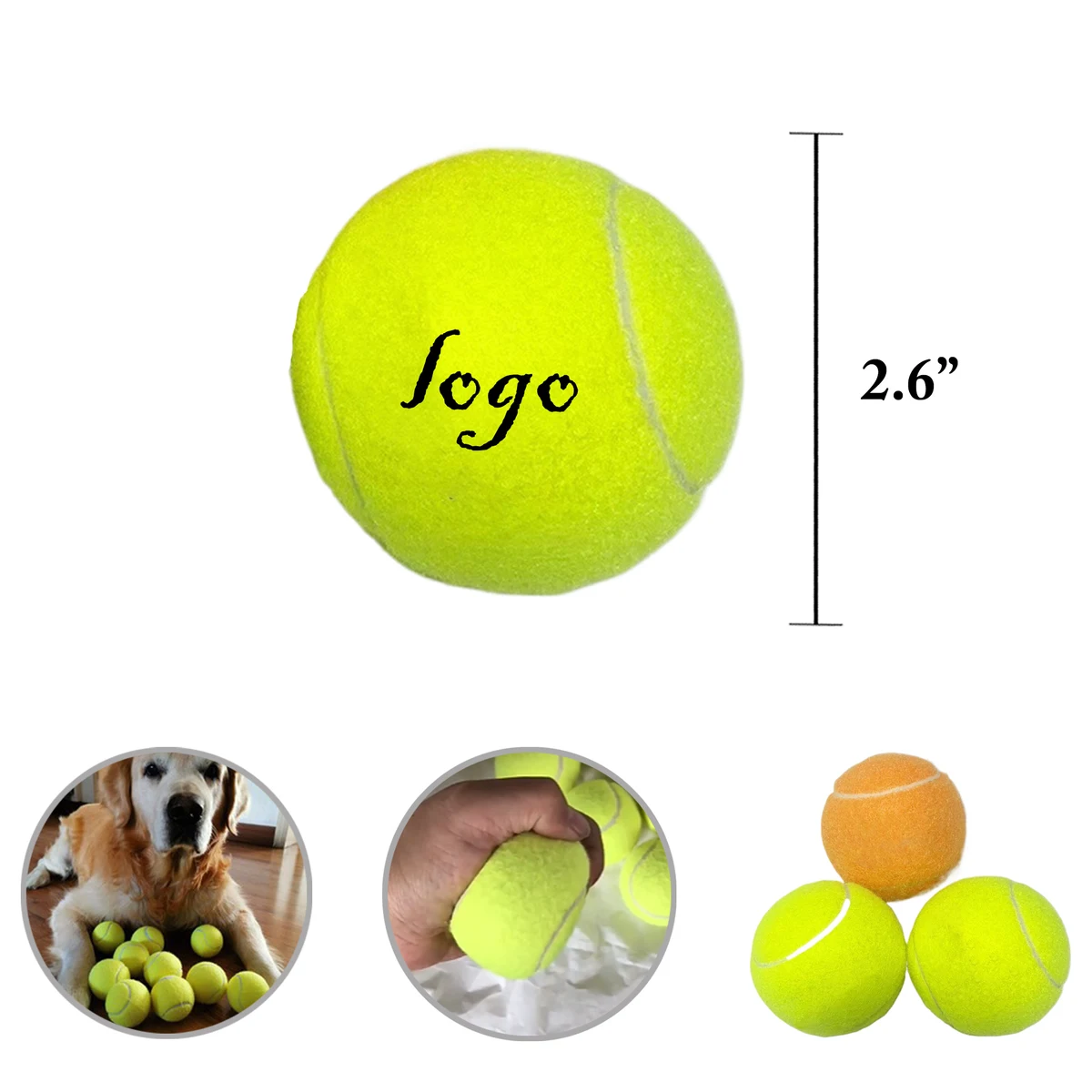 MOQ25 Squeaky Tennis Balls For Pets 1