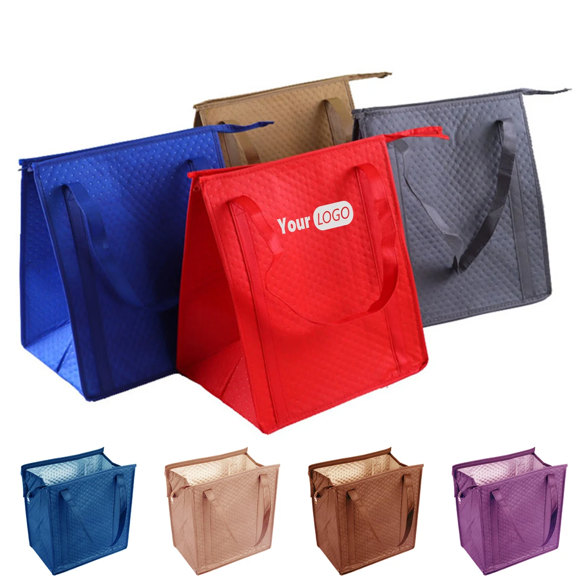 Oxford Cloth Supermarket Thick Insulated Handheld Shopping Bag 1