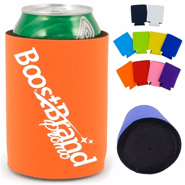 Custom Foldable Neoprene Can Cooler with Logo Space — Beverage Event Promo