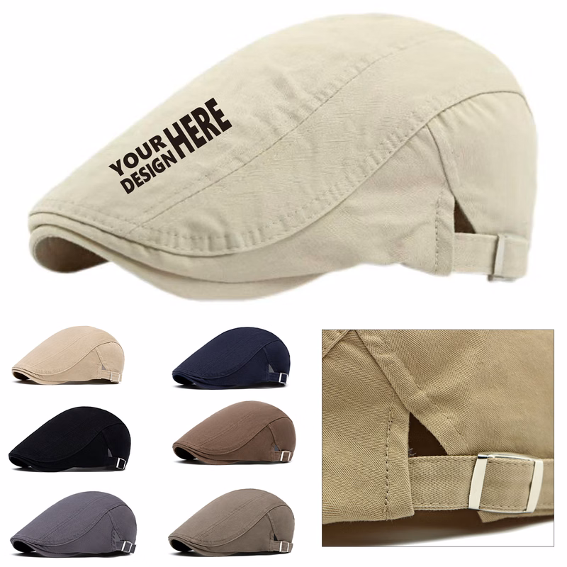 Flat Cotton Adjustable Cap for Men