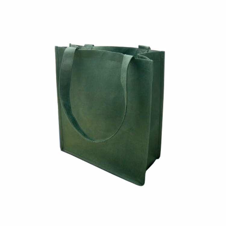 Shopping Totes - Dark Green 100G Non-Woven Poly