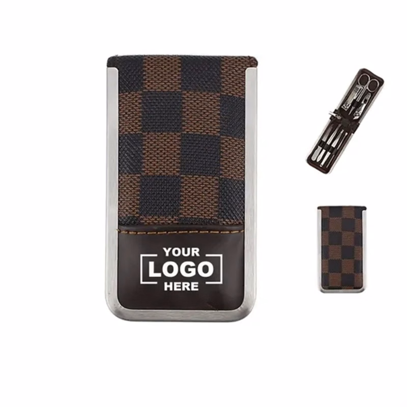 Portable Nail Clippers Set With Pu Box
