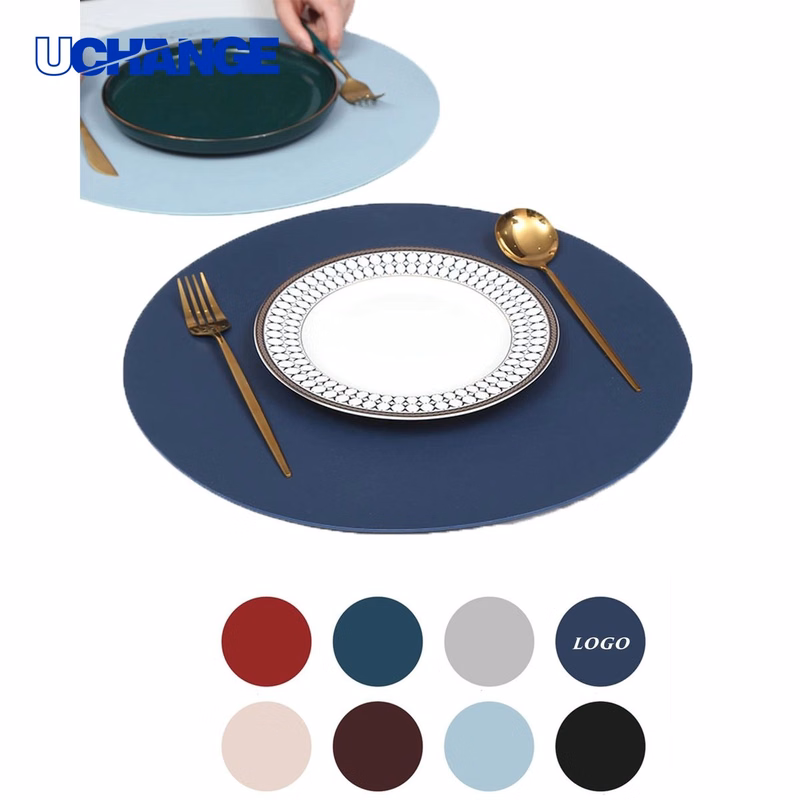 Round Leather Table Placemat
