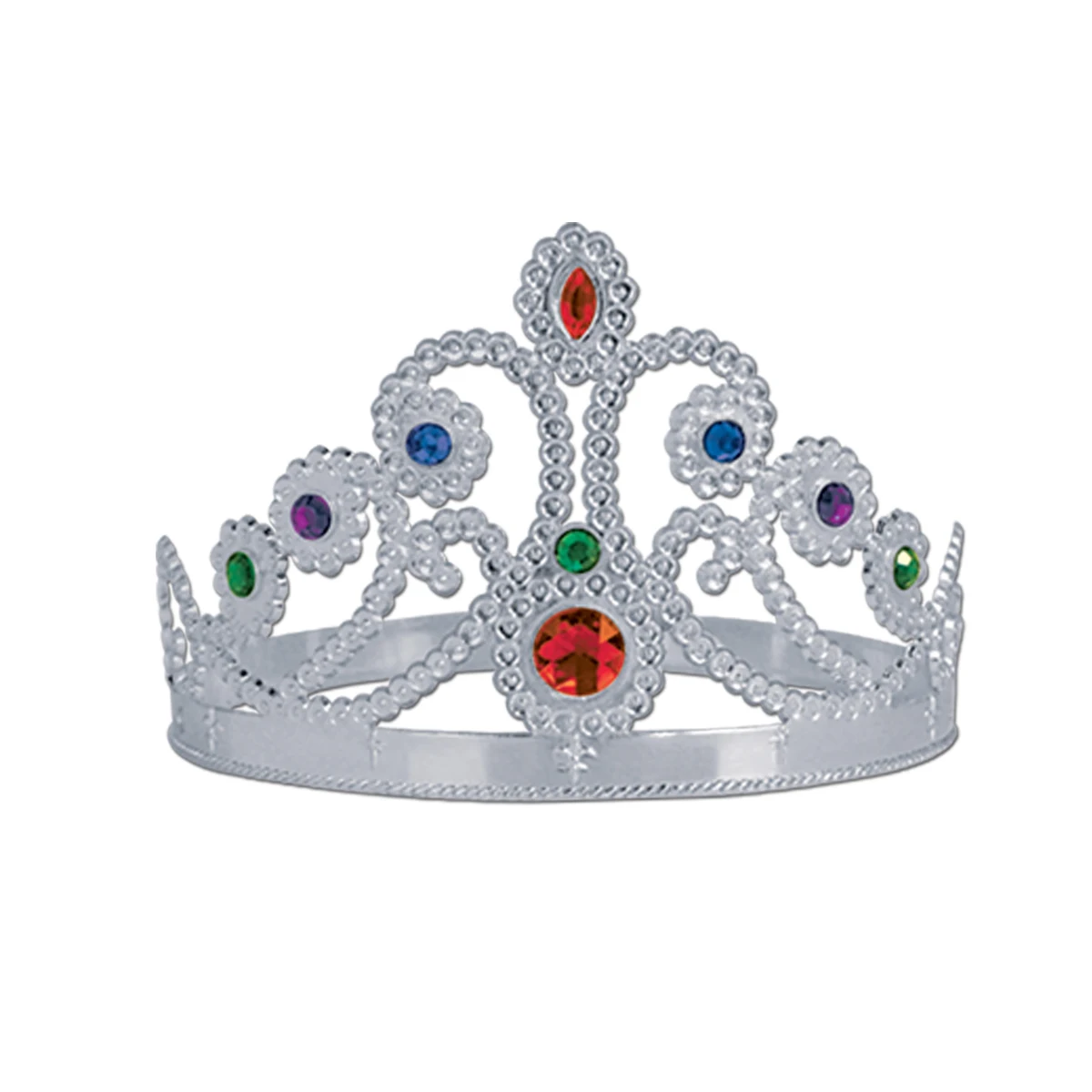 Plastic Jeweled Queens Tiara 1