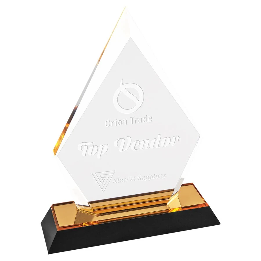 5" x 7" Gold Arrow Point Impress Acrylic Award 1