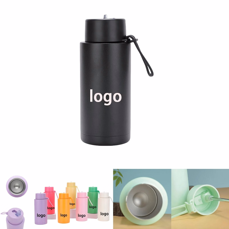 Stainless steel handle straw cup, thermos cup