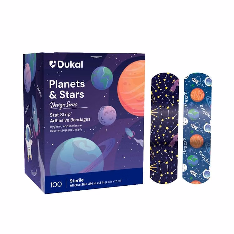 Planet and Stars Adhesive Bandages 3/4" x 3"