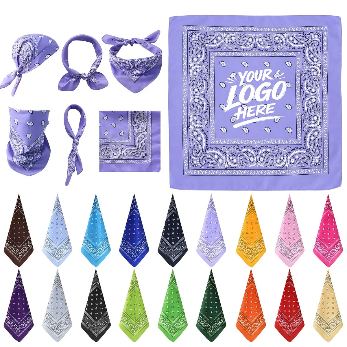 Polyester Paisley Bandana For Hip Hop Outdoor Wear 1
