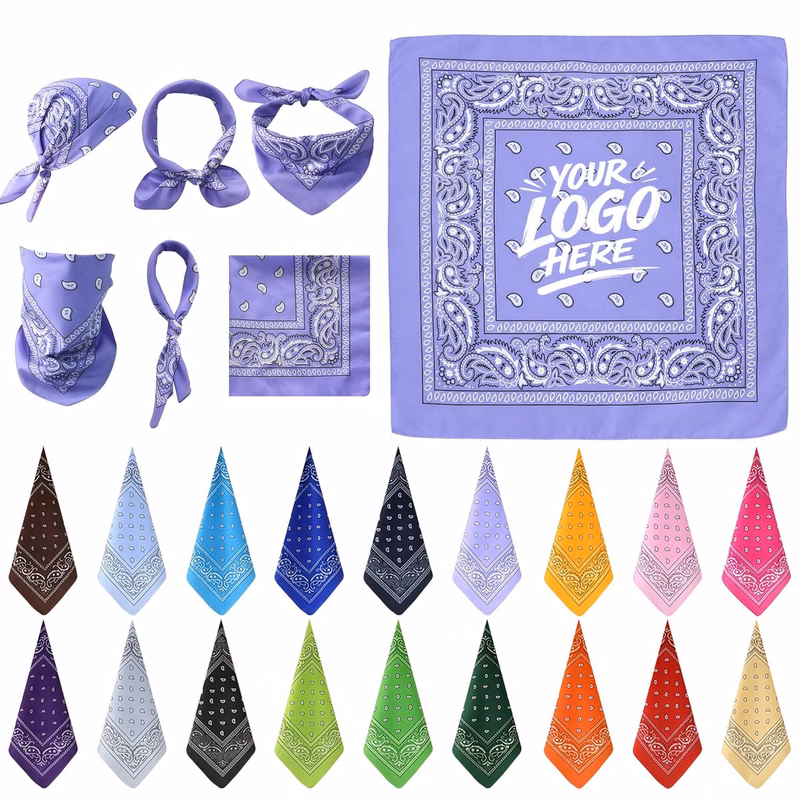 Polyester Paisley Bandana For Hip Hop Outdoor Wear