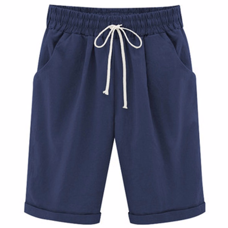Plus Size High Waist Drawstring Shorts