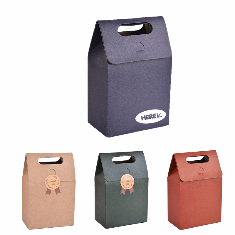 Vintage Kraft Paper Gift Bag with Flap