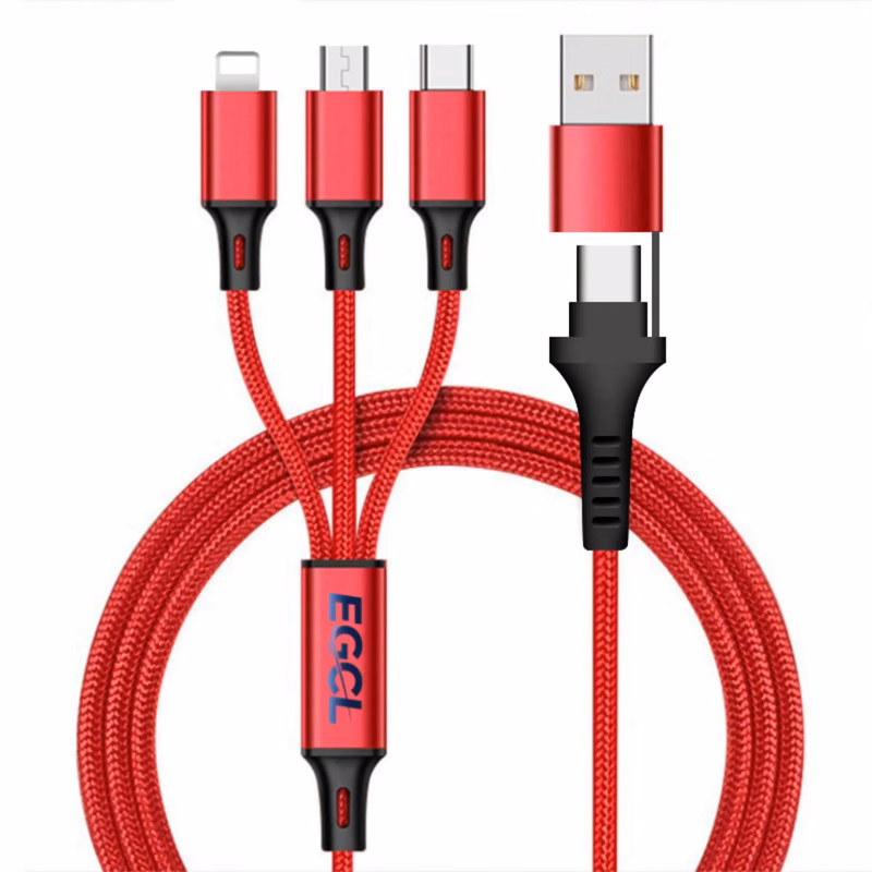 5-in-1 braided mobile data cable