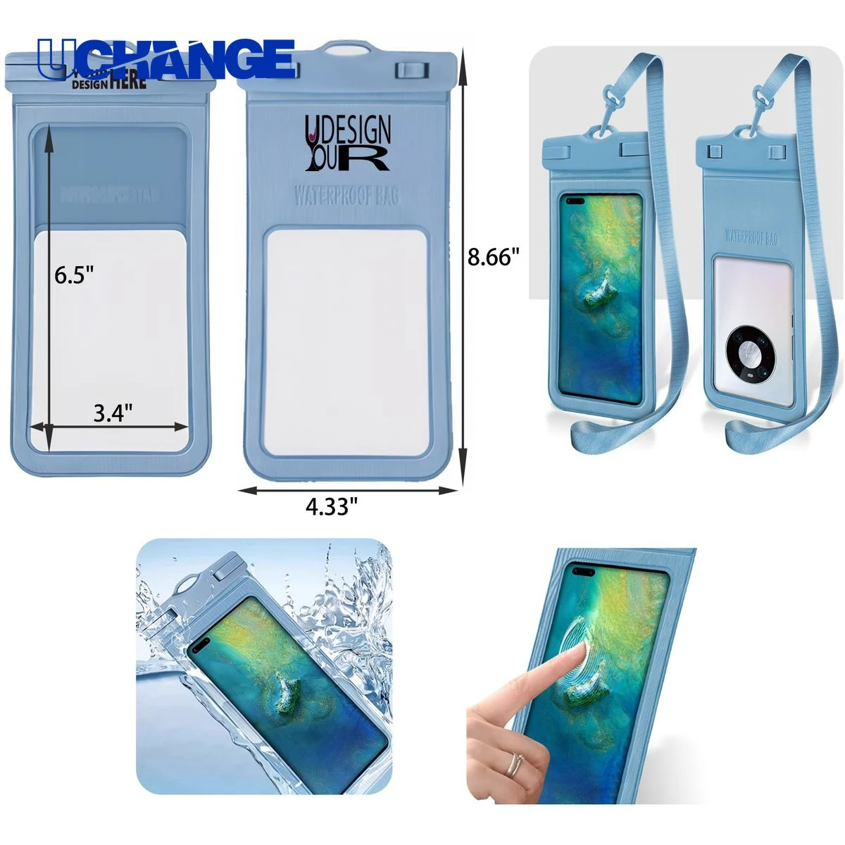 Transparent Lanyard Waterproof Phone Pouch 1