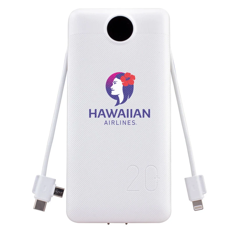 Charge All 20K Power Bank with Integrated Charging Cables and AC Plug 1