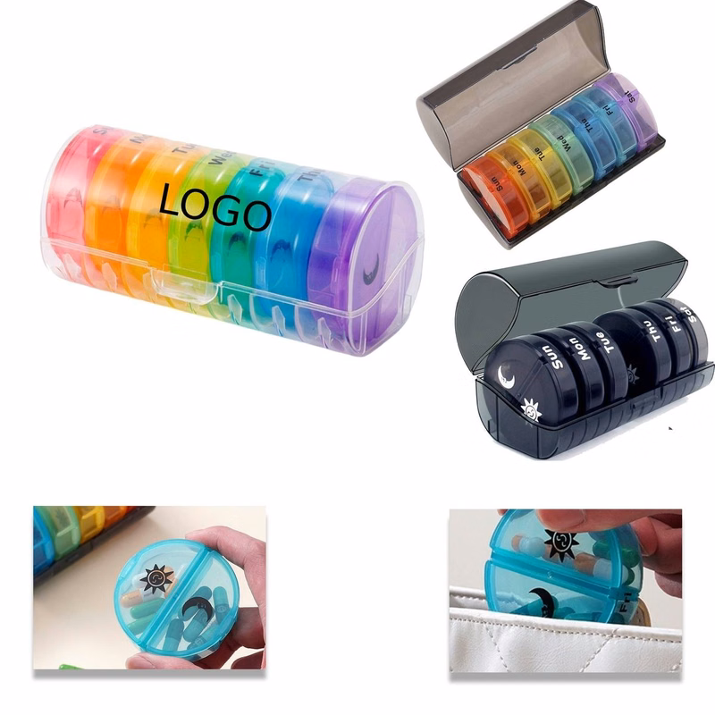 Portable Travel AM PM Pill Storage Case