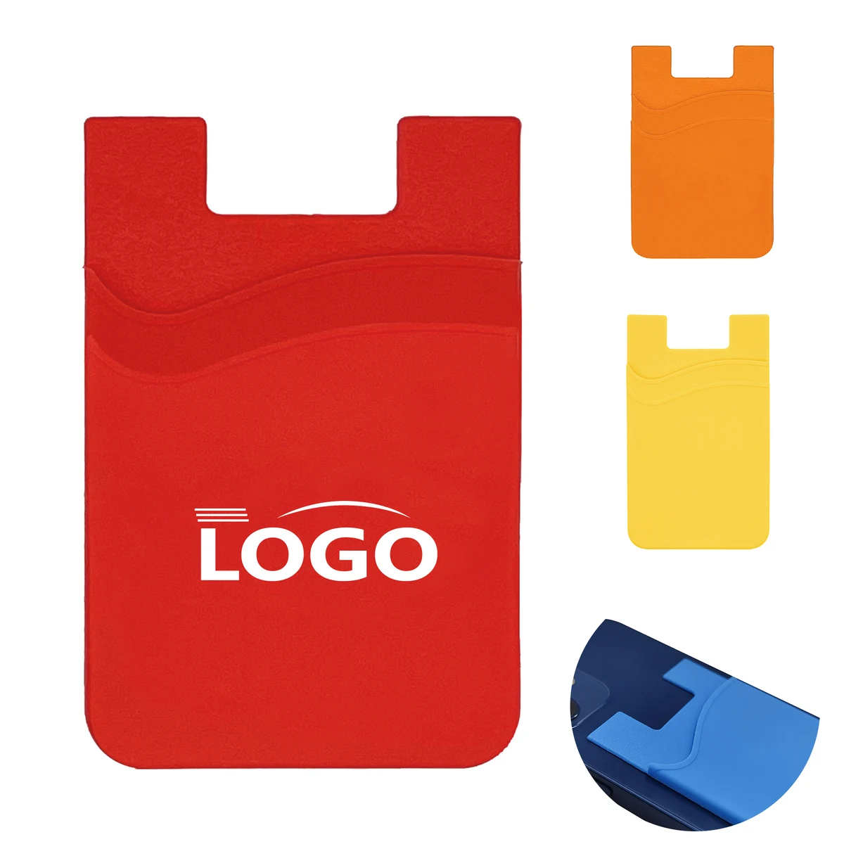 Silicone Phone Card Holder with Adhesive for Travel Ease 1
