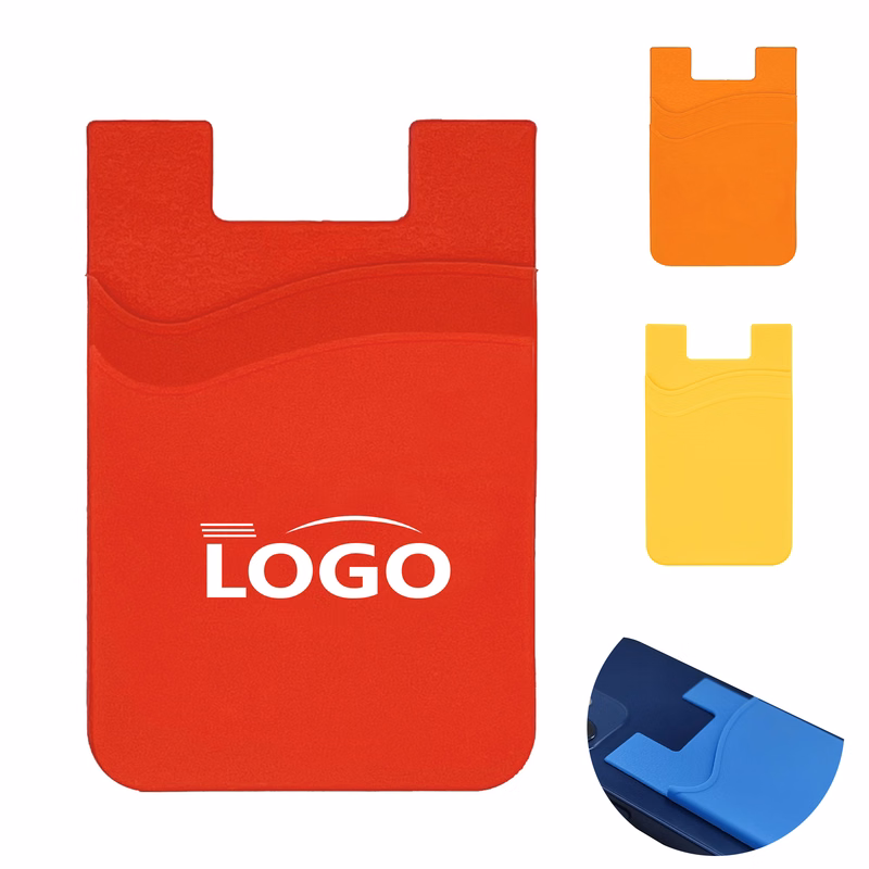 Silicone Phone Card Holder with Adhesive for Travel Ease