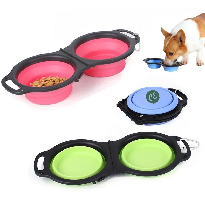 Portable Travel Pet Feeder Bowl 2 in 1 1