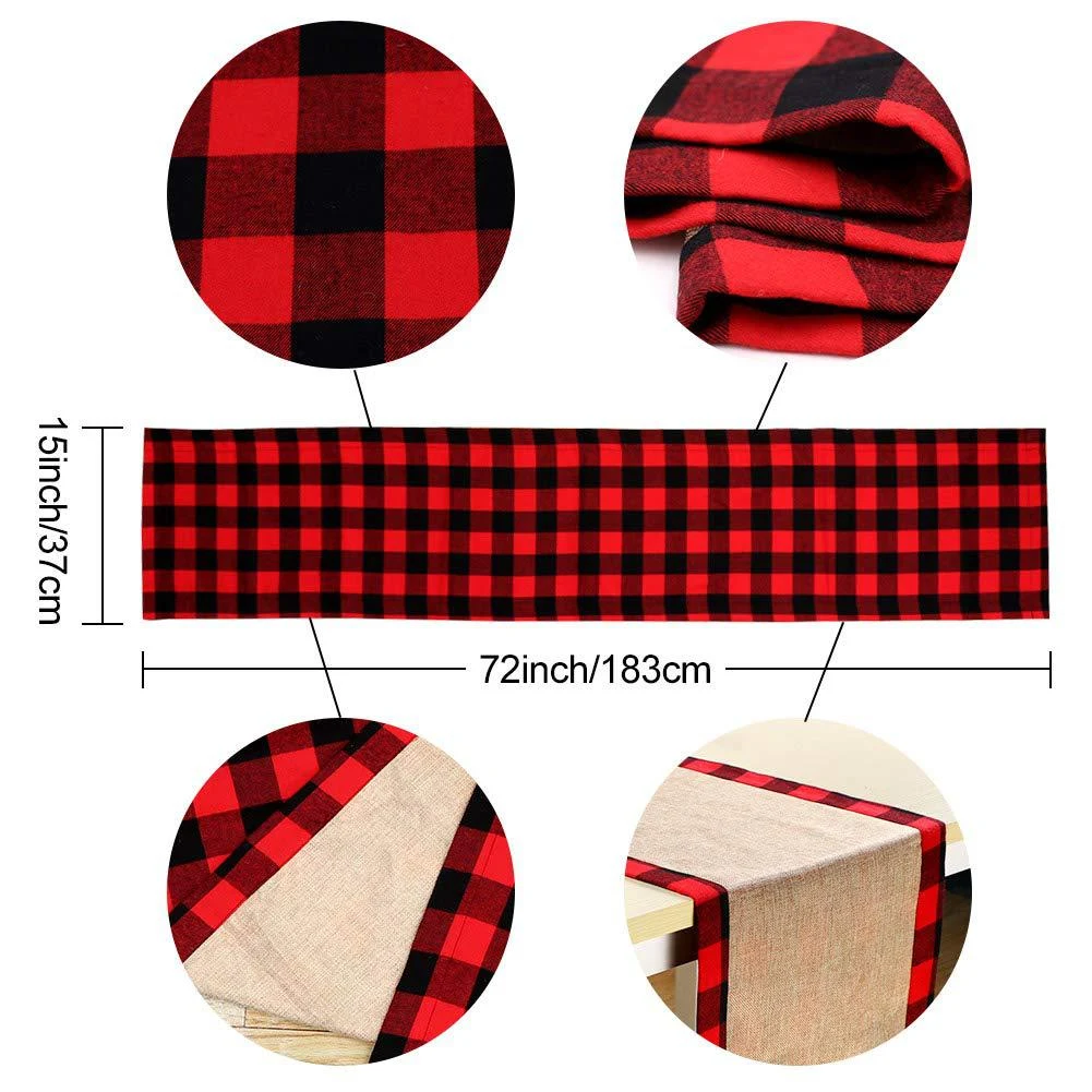 Christmas Plaid Rectangle Tablecloth 1