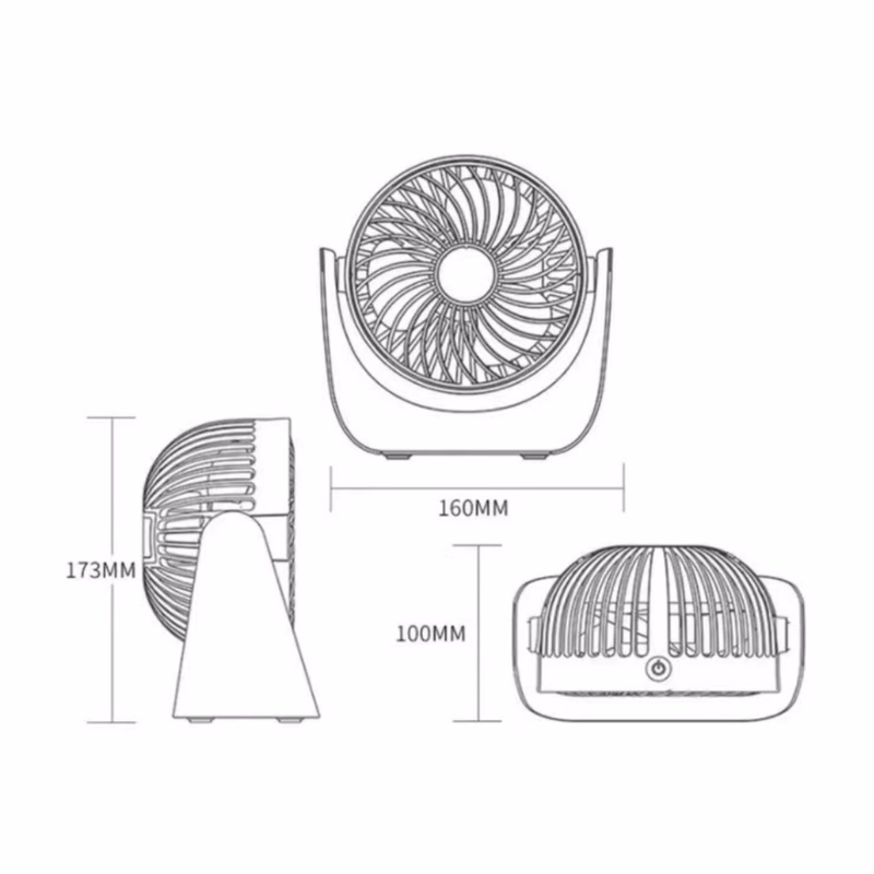 Basics 3 Speed Small Room Air Circulator Fan