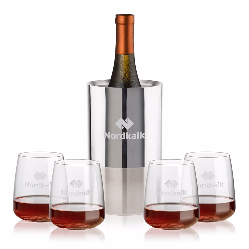 Catania Wine Cooler & Dunhill Stemless Wine Set