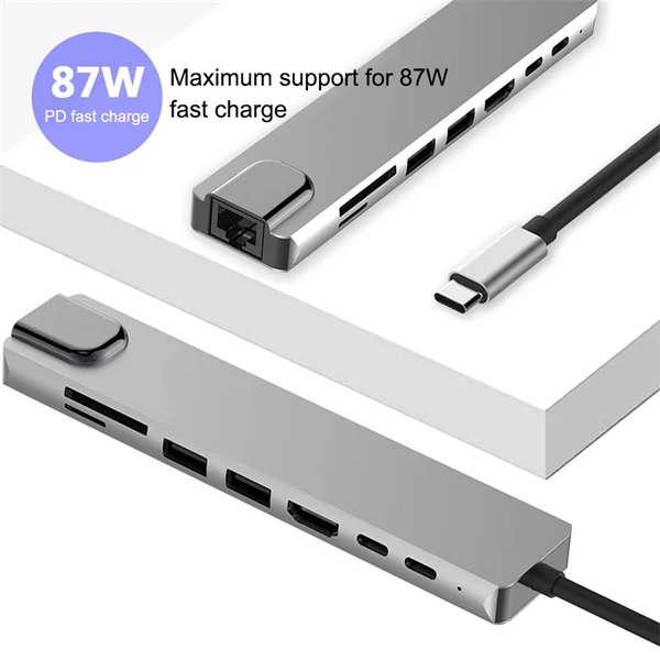 Multi-Function Docking Station 8-in-1 Hub MOQ25 1