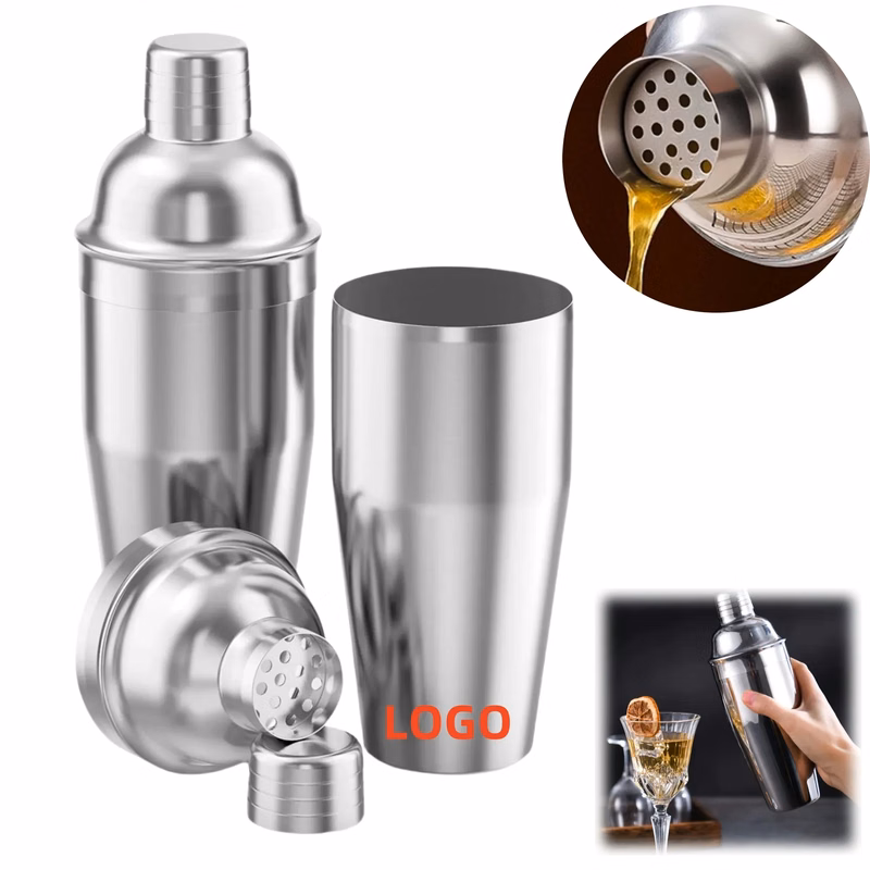 25oz Stainless Steel Cocktail Shaker Bottle For Bar