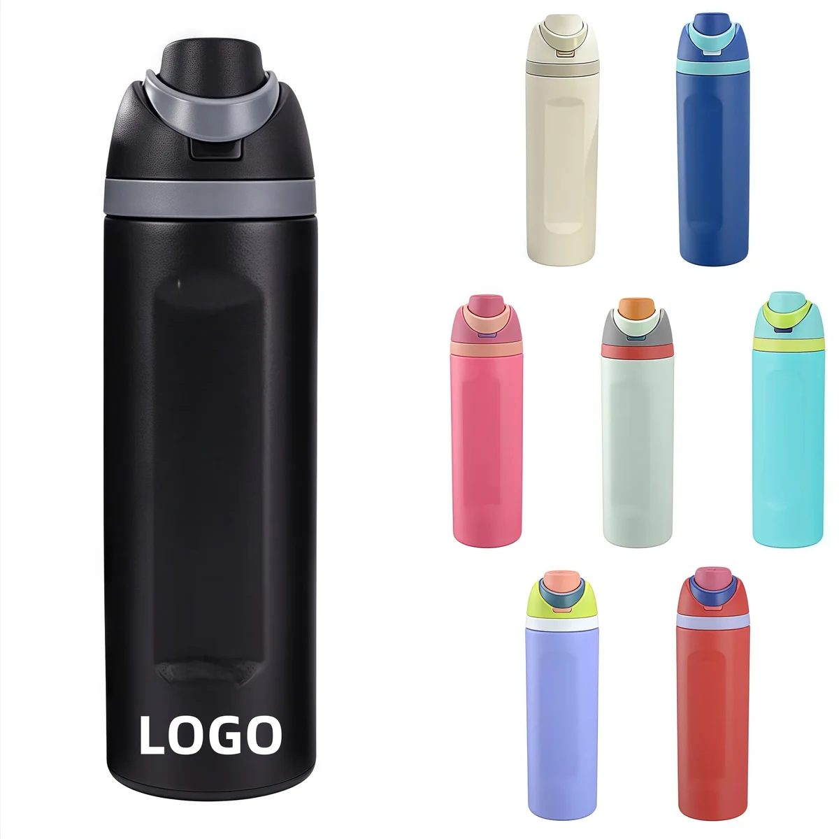12oz Insulated Stainless Steel Water Bottle with Straw 1