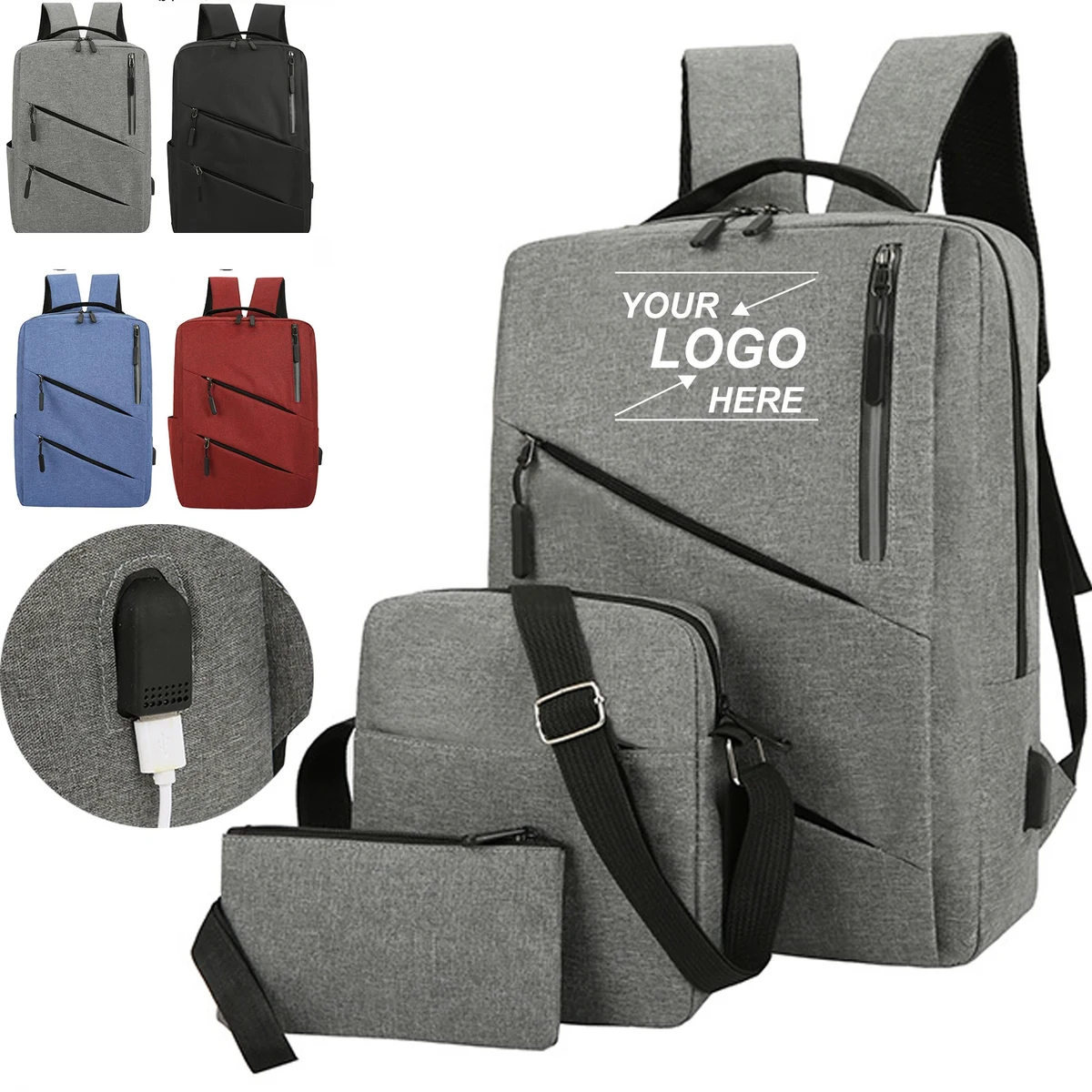 Business Laptop Backpack Set 3-in-1 1