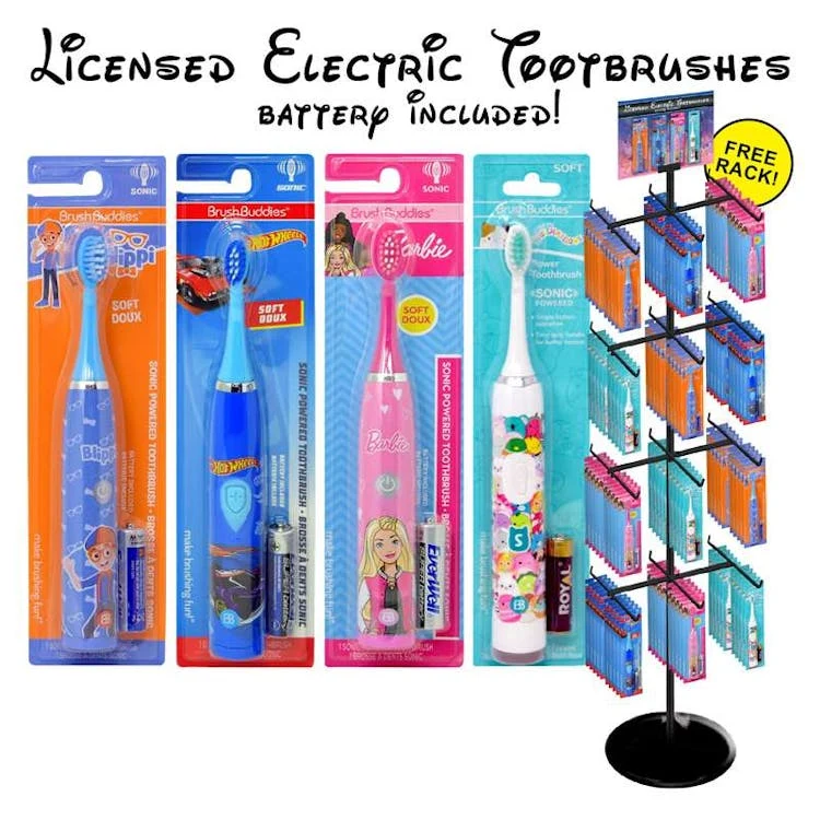 Assorted Licensed Battery-Operated Toothbrushes with Display - 96 Piece 1